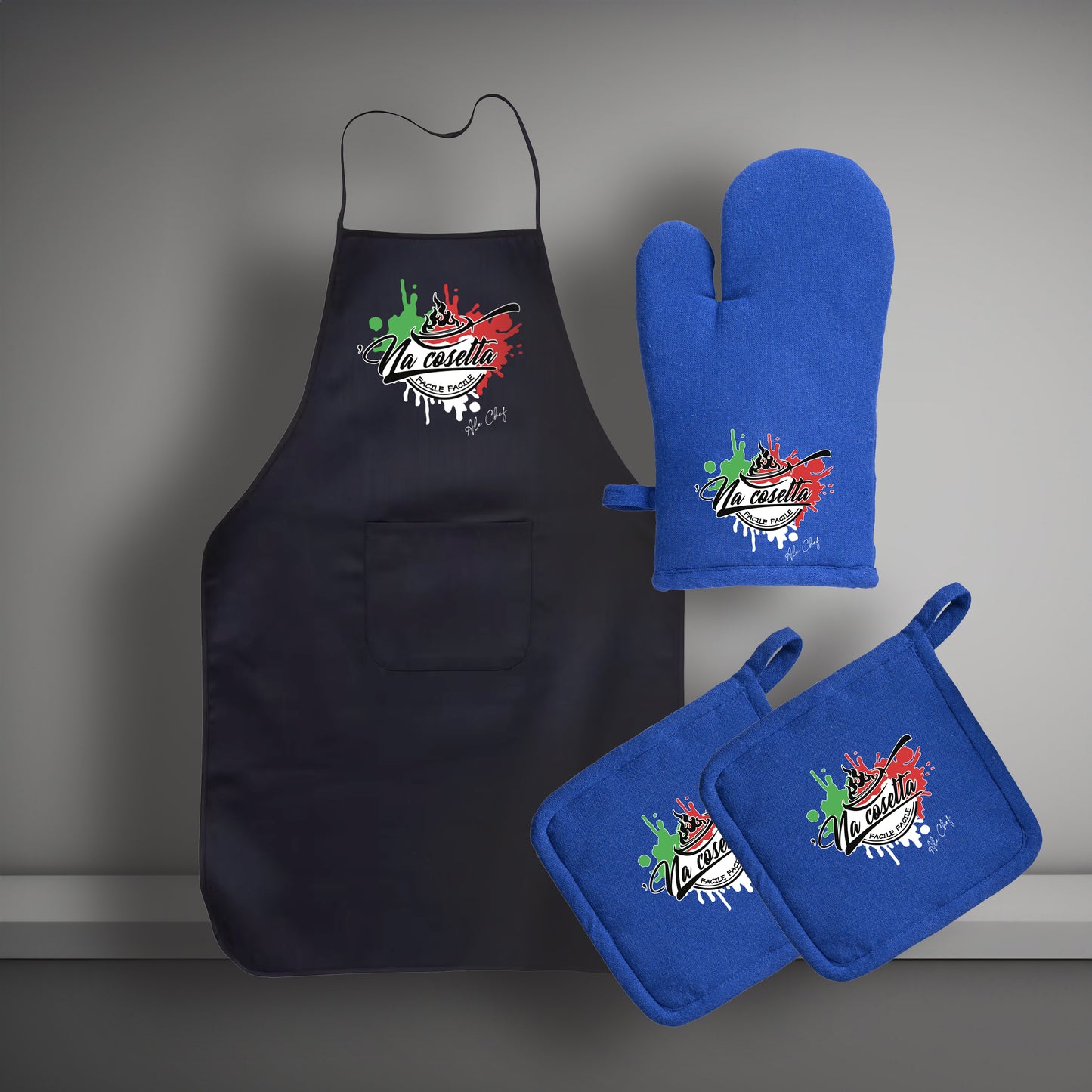 Set Cucina - Grembiule + Guanto + Presine