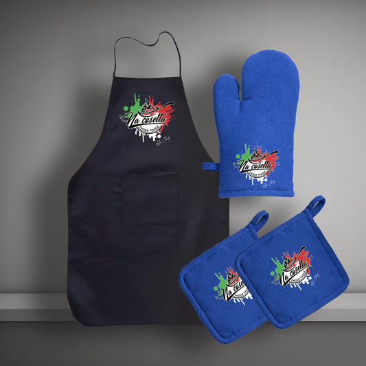 Set Cucina - Grembiule + Guanto + Presine